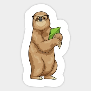 Sloth Secretary Glasses Sticker